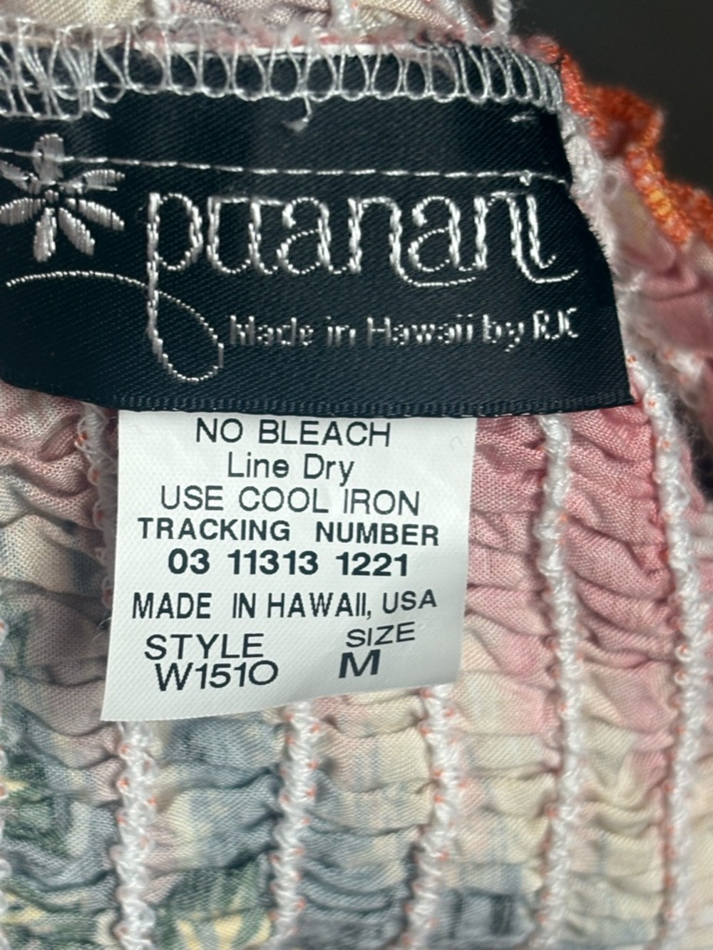 Vintage Hawaiian Dress Made in Hawaii Smocked Sundress Tropical Print Size M - Picture 6 of 10